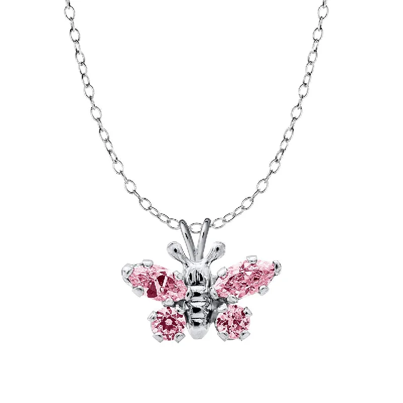 sterling silver herringbone chain STERLING SILVER CHILDREN'S BUTTERFLY NECKLACE