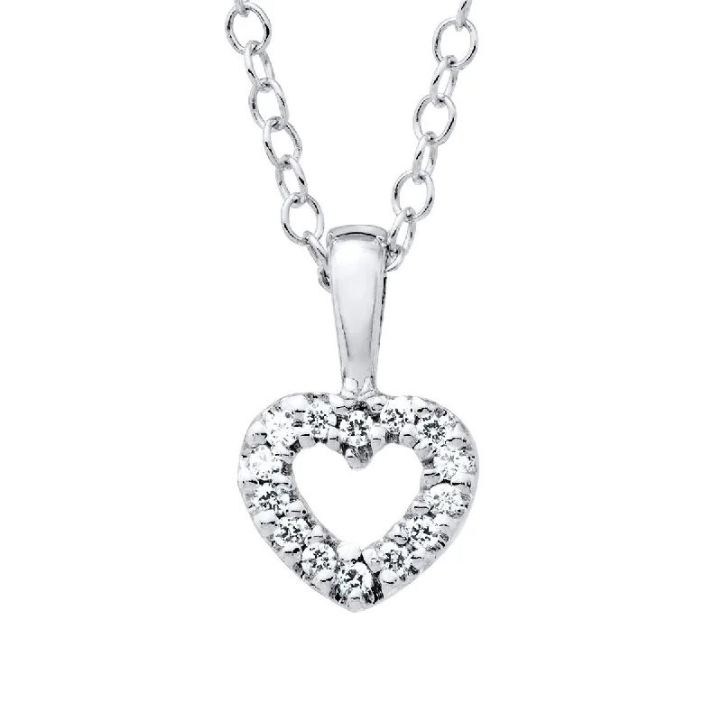 ruby and diamond engagement ring STERLING SILVER CHILDREN'S OPEN HEART PENDANT WITH CUBIC-ZIRCONIAS