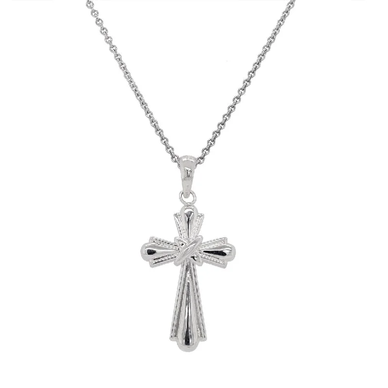 vintage-style filigree bracelet STERLING SILVER CROSS CHARM WITH TEXTURED FINISH AND X DESIGN