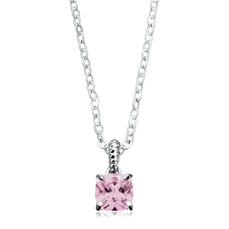 sterling silver dragonfly pendant Sterling Silver Cush 6x6mm Pink Pendants
