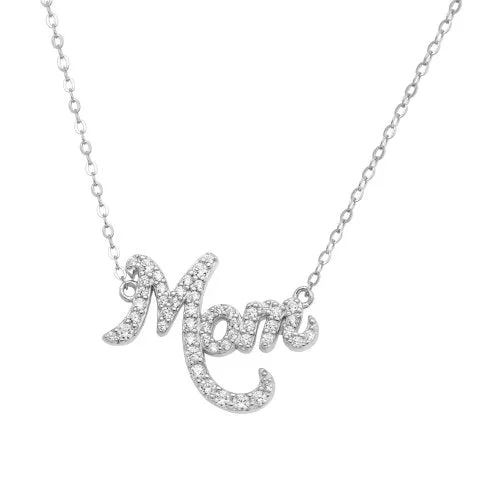 tiny gold huggie hoops Sterling Silver Mom Necklace