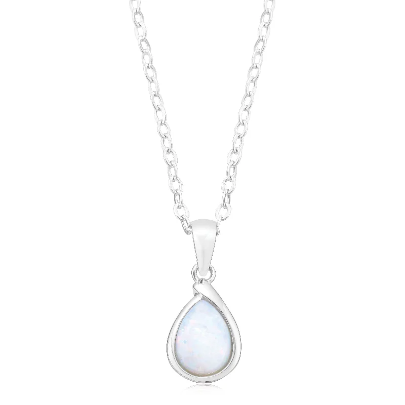 celestial sunburst ring gold Sterling Silver Pear Cut 8x6mm Opal Pendant