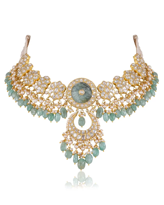 vintage diamond pendant necklace Suhana Polki Necklace