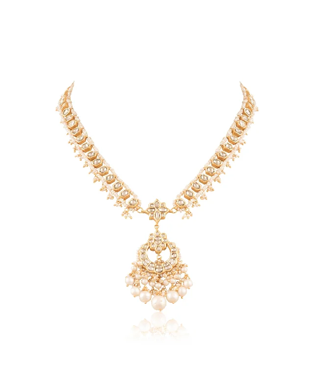 vintage diamond drop necklace Swati Polki Long Necklace