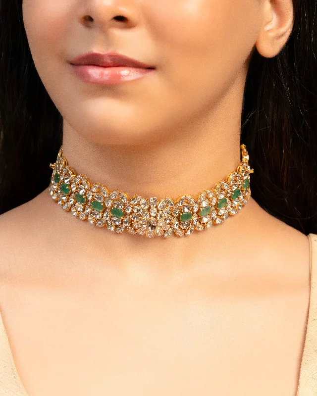minimalist stacking rings set Tanuja Polki And Diamond Choker
