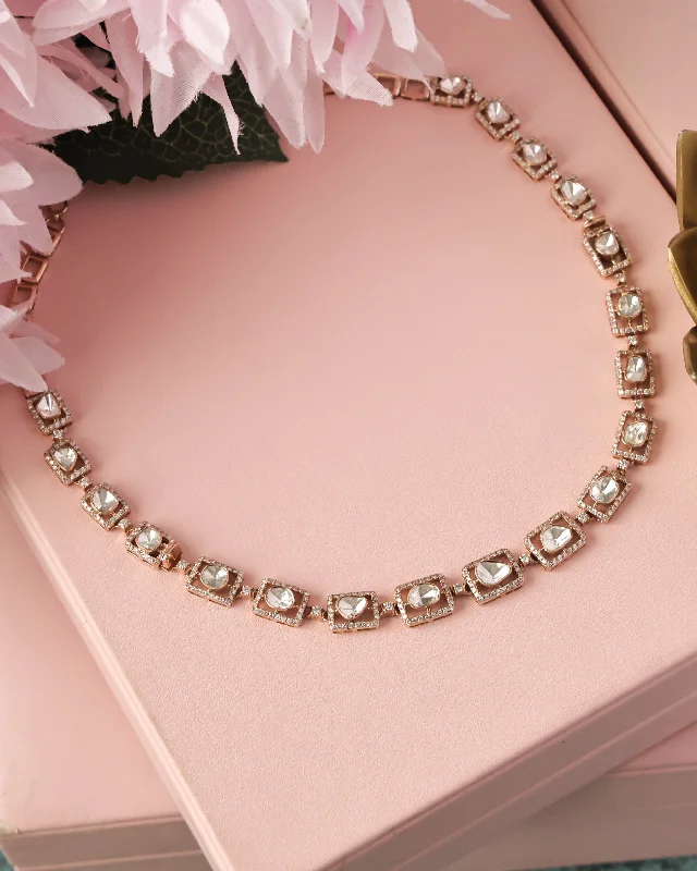 hammered silver wedding band Tara Polki And Diamond Necklace