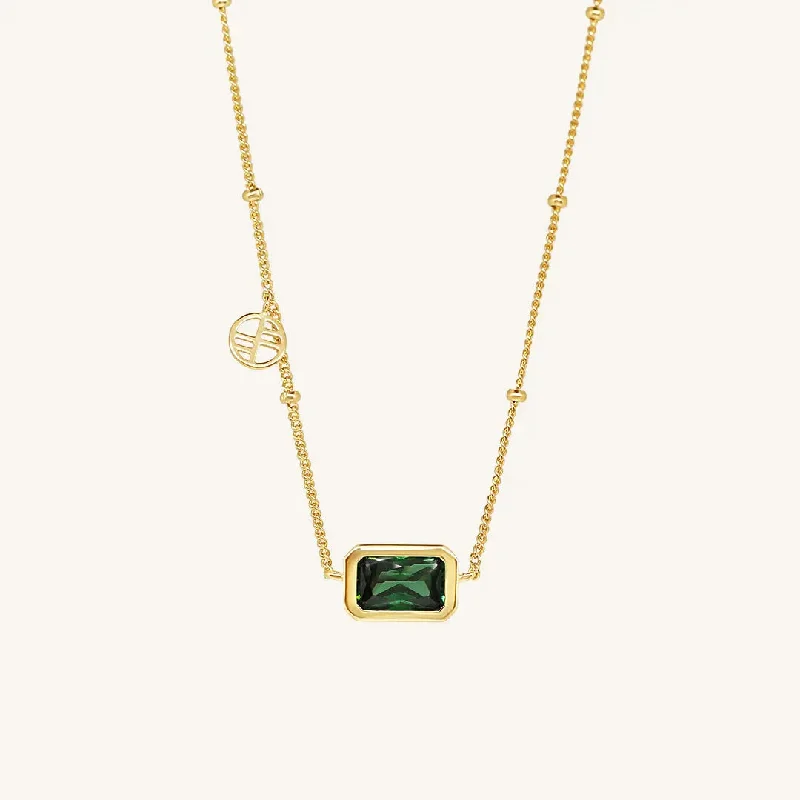 adjustable gemstone choker Tarkine Emerald Green Necklace