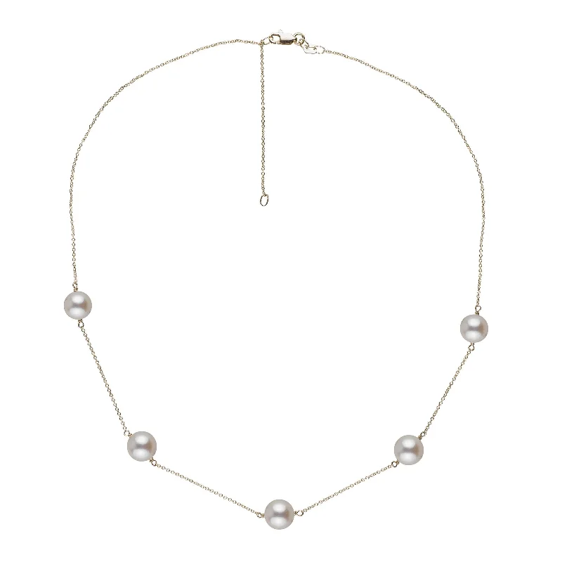 silver infinity knot ring Terra Collection Akoya Pearl Necklace