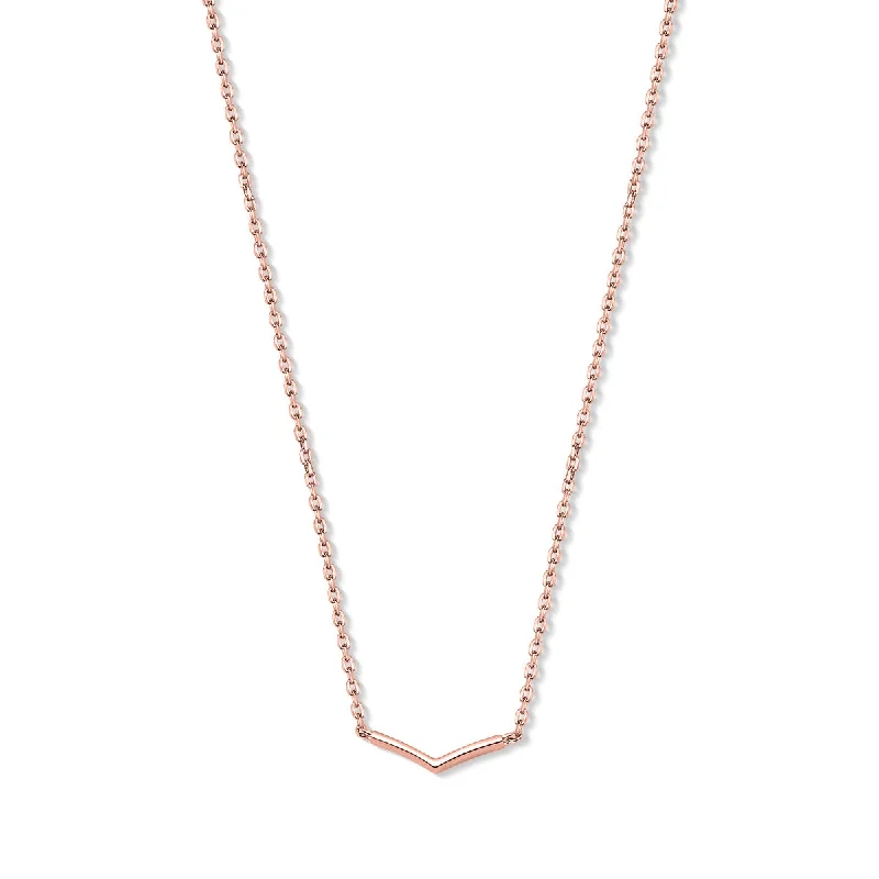 minimalist horseshoe necklace gold The Britney - Rose Gold