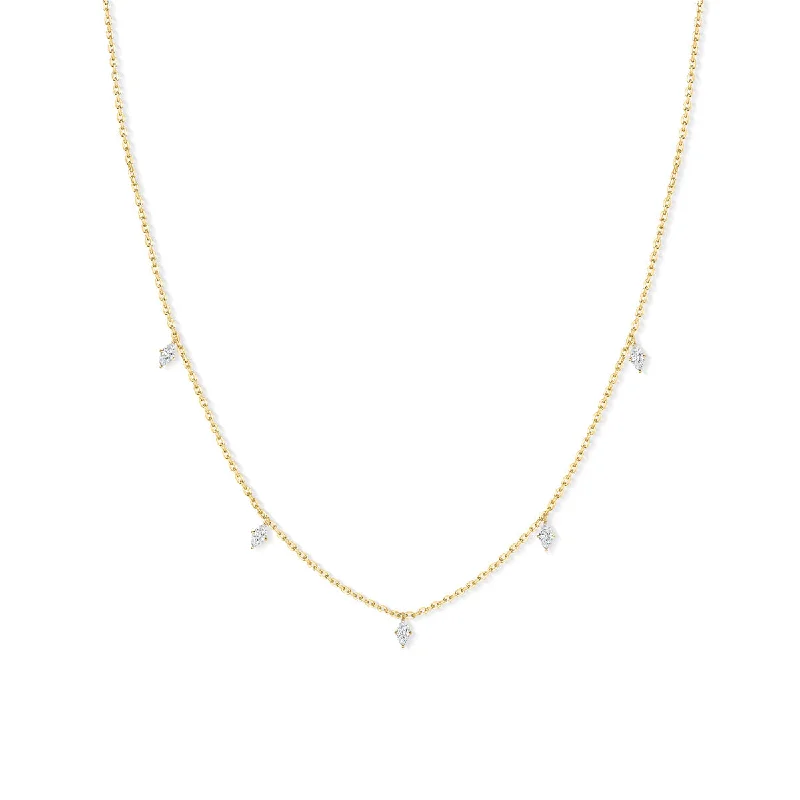 crystal drop earrings elegant The Diana - Gold