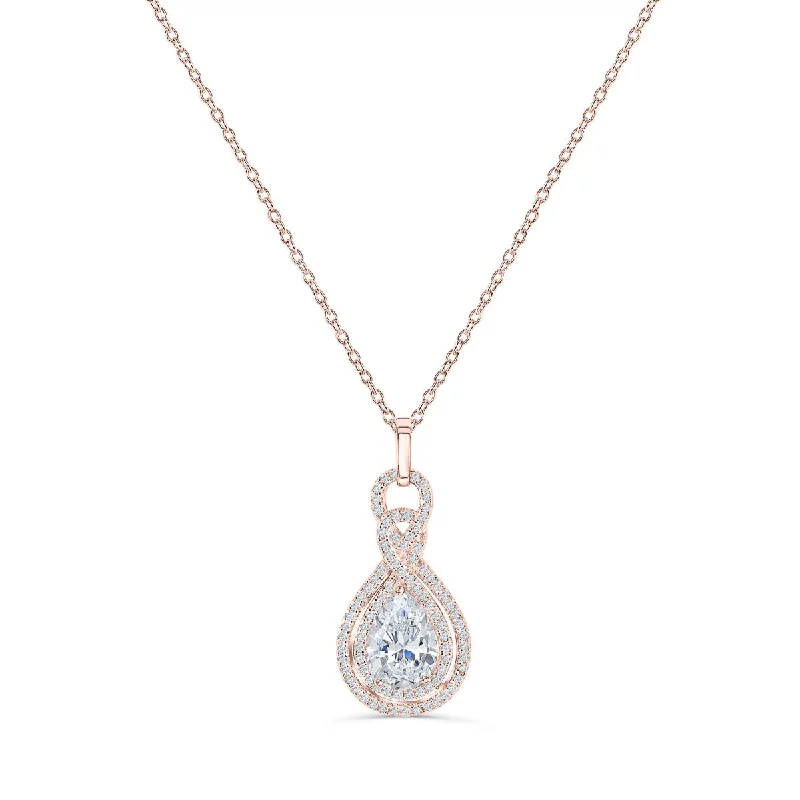 handcrafted gemstone pendant The Harmony - Rose Gold