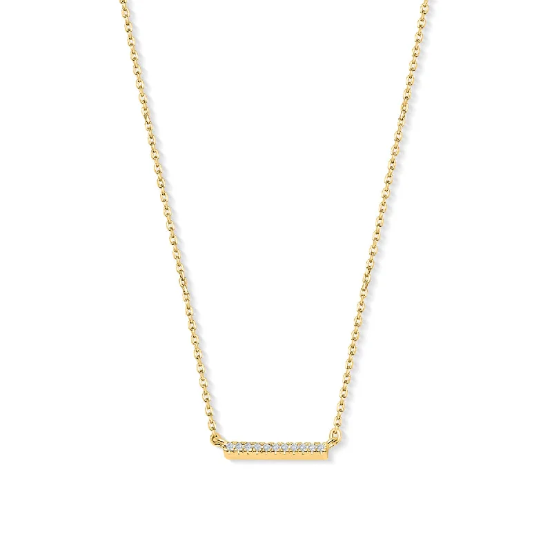 classic diamond solitaire necklace The Paisley - Gold