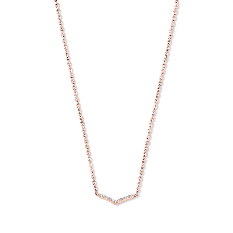 minimalist threader earrings gold The Willow - Rose Gold