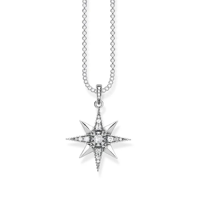 dainty feather charm necklace Thomas Sabo Necklace "Royalty Star White"