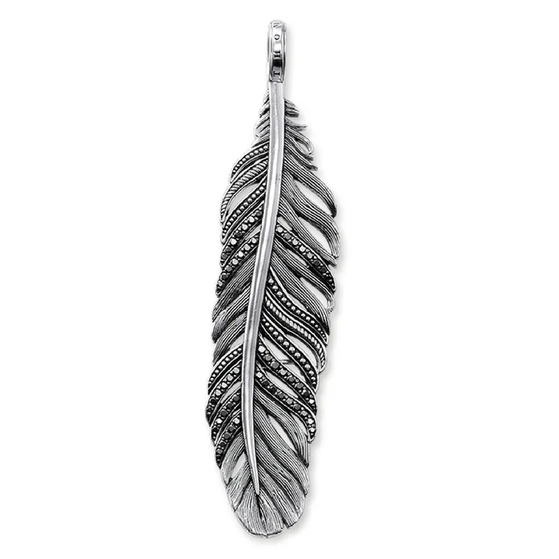 dainty rose gold chain bracelet Thomas Sabo Pendant "Feather"