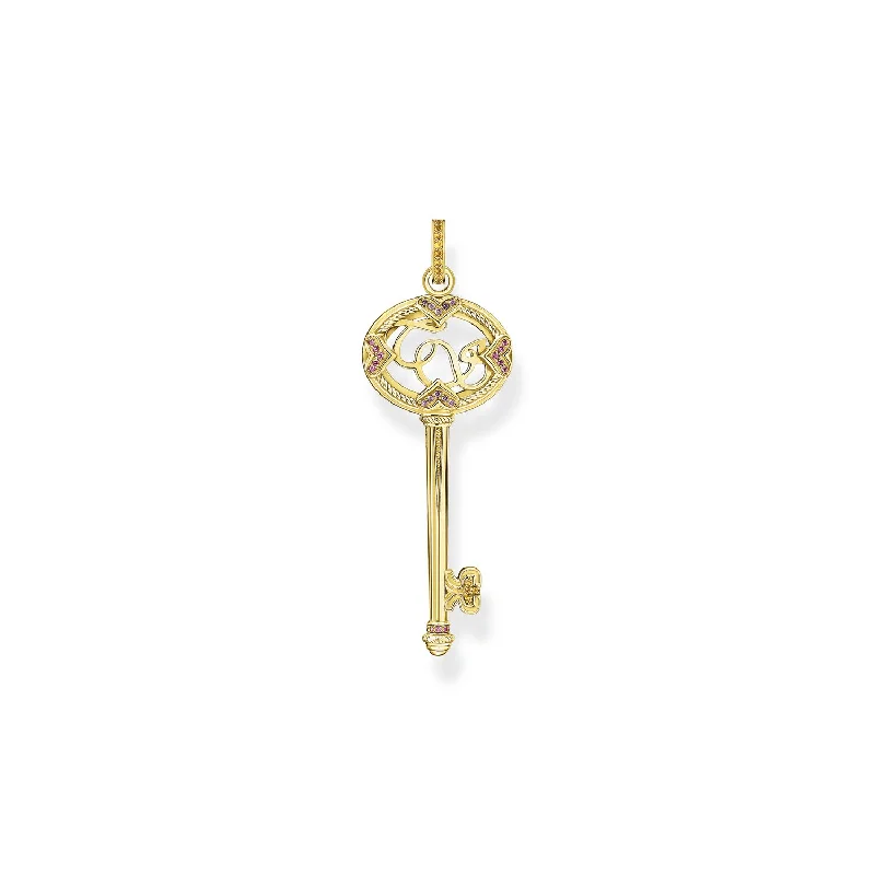 Celtic knot wedding band Thomas Sabo Pendant Key Gold