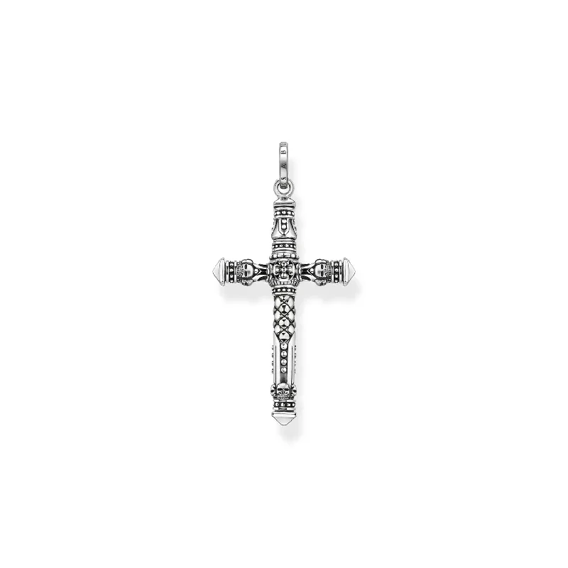 white gold diamond cluster ring Thomas Sabo Pendant Cross Silver