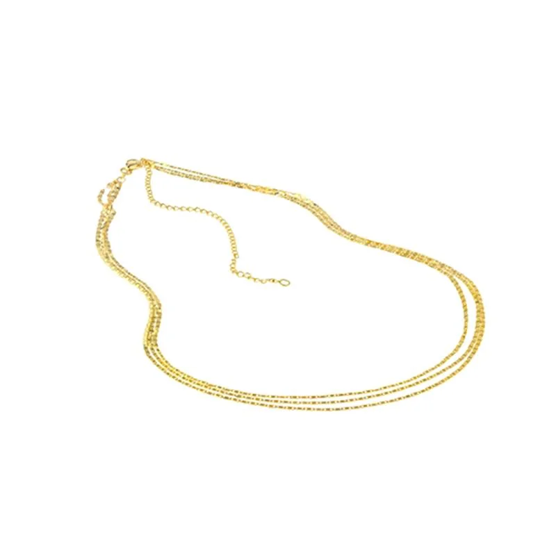 dainty birthstone ring for women TRIPLE STRAND VALENTINO NECKLACE