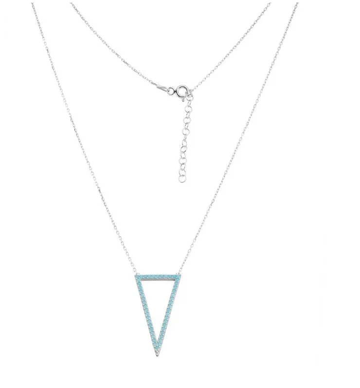 celestial galaxy planet necklace Turquoise Abstract Sterling Silver Necklace