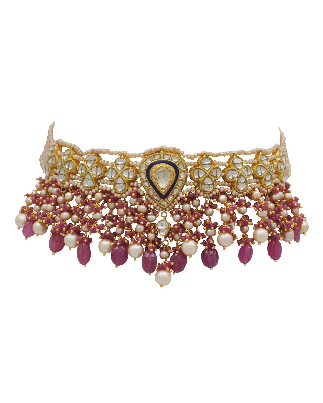 adjustable minimalist wave bracelet Usha Polki Choker