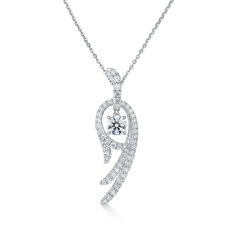 petite diamond promise ring Vela Twisted Pendant
