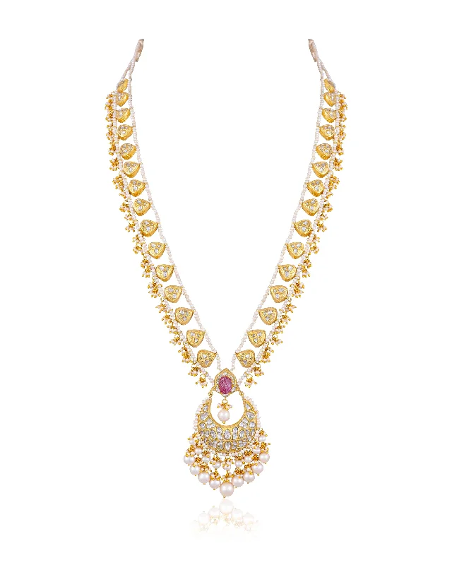 gold engagement ring vintage Vinaya Polki Long Necklace