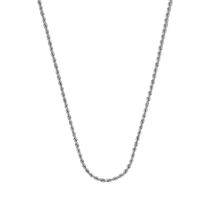 personalized family tree necklace WHITE GOLD ROPE CHAIN