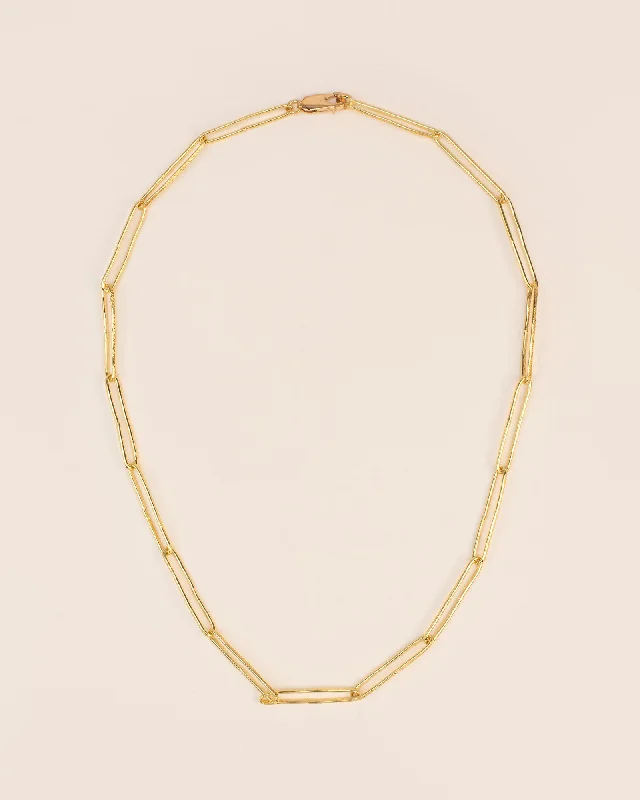 braided gold chain bracelet Hammered link chain 18K Gold Necklace