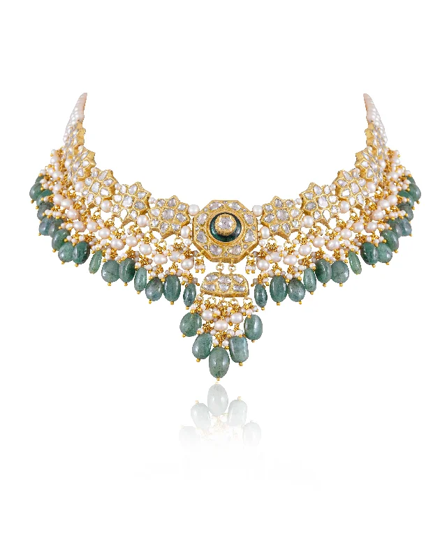personalized gemstone pendant necklace Yakira Polki Necklace