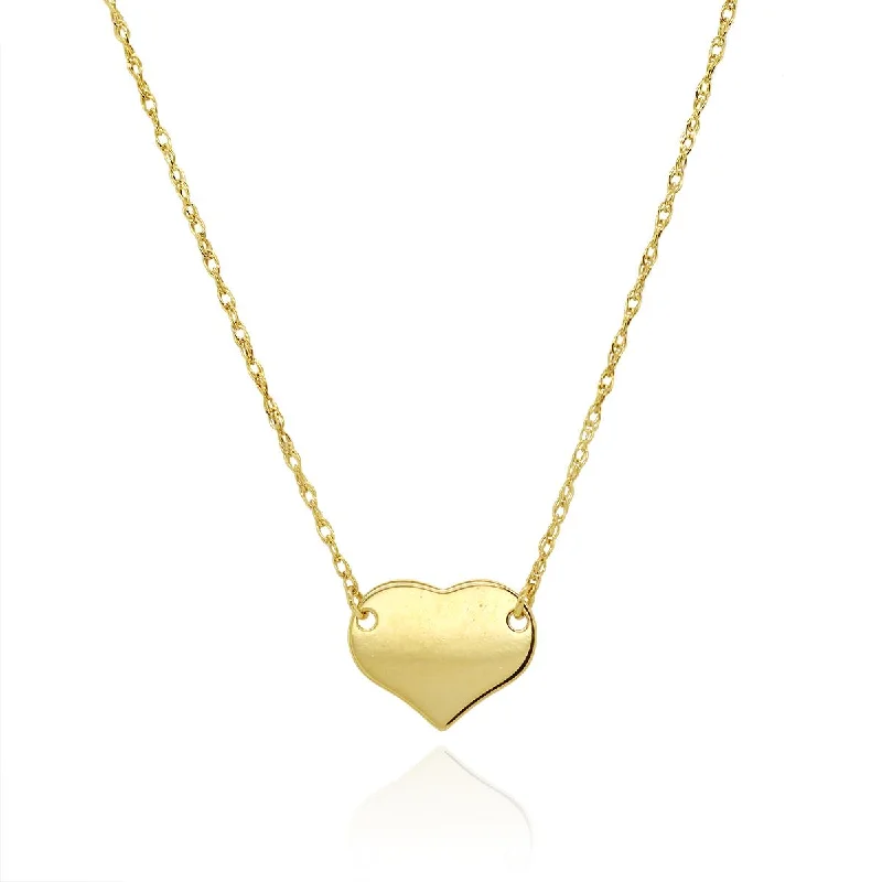 dainty gemstone choker necklace YELLOW GOLD HIGH POLISHED HEART SHAPED NECKLACE