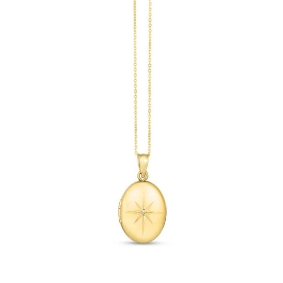titanium black matte ring 14KT Yellow Gold Locket Necklace