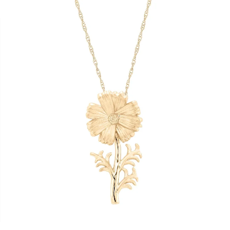 twisted rope gold chain YELLOW GOLD NECKLACE WITH COSMOS PENDANT
