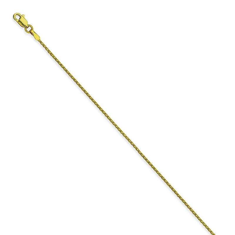 personalized name ring YELLOW GOLD WHEAT CHAIN