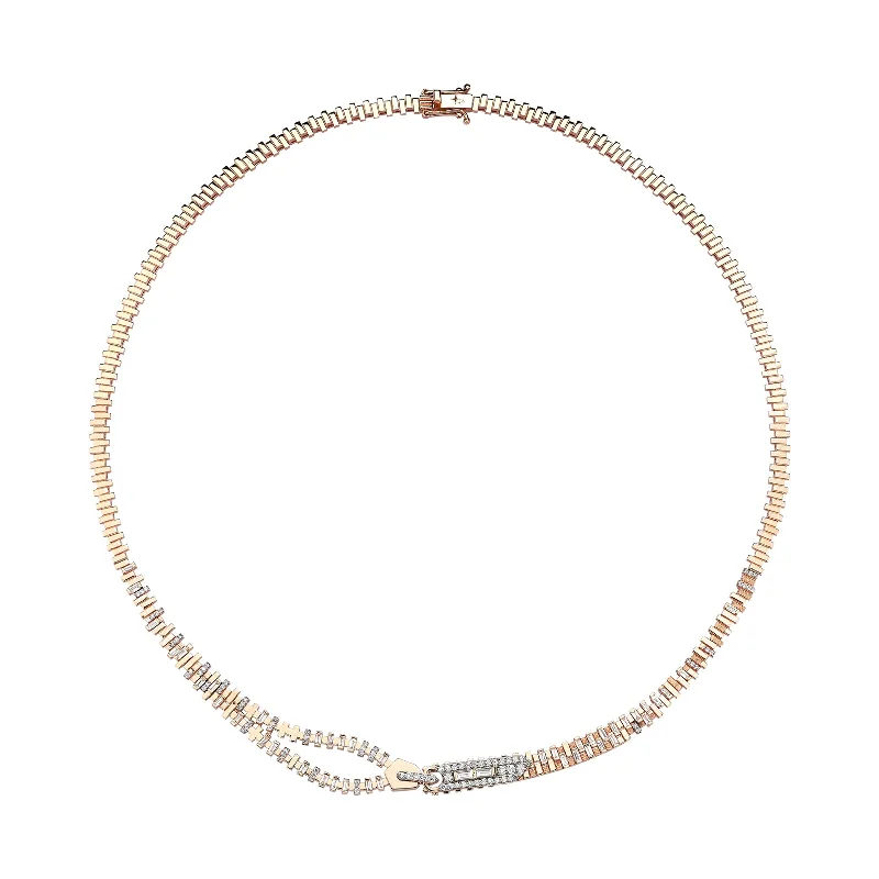 adjustable charm necklace Zipper Necklace