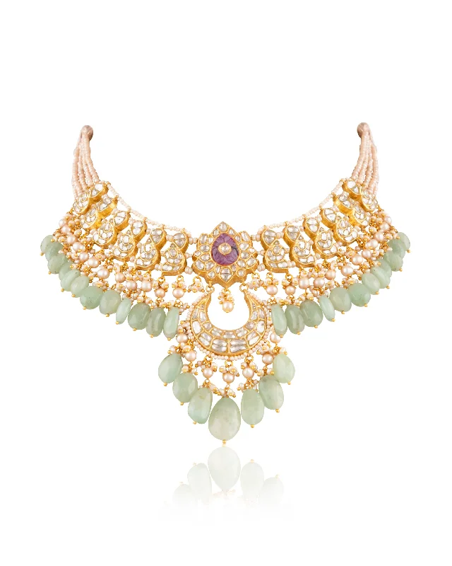 unique moon phase ring Ziya Polki Necklace